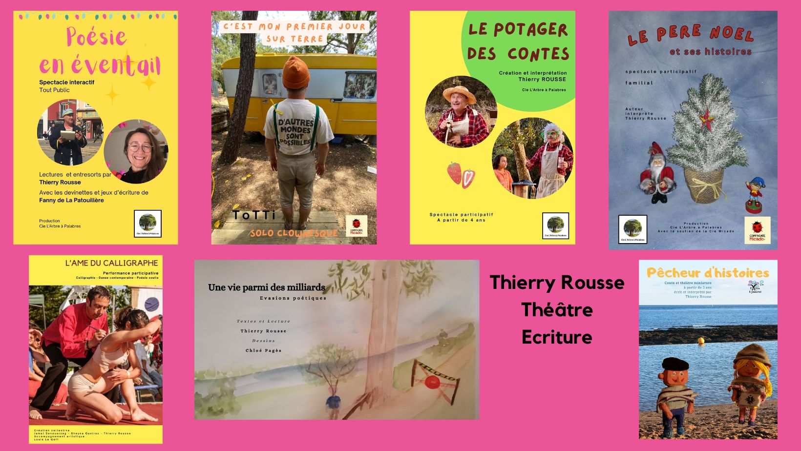 spectacles Thierry Rousse théâtre poésie conte clown théâtre d'objets jeune public